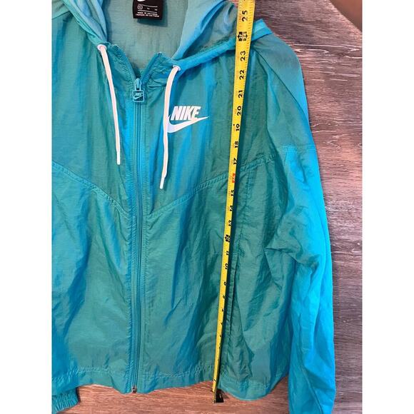 Nike Windbreaker Jacket sz XL Green Unisex Bike Hoodie raincoat - Picture 5 of 11